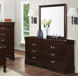 Coaster Furniture - Louis Philippe Rich Cappuccino 6 Piece Queen Sleigh Bedroom Set - 202411Q-6Set