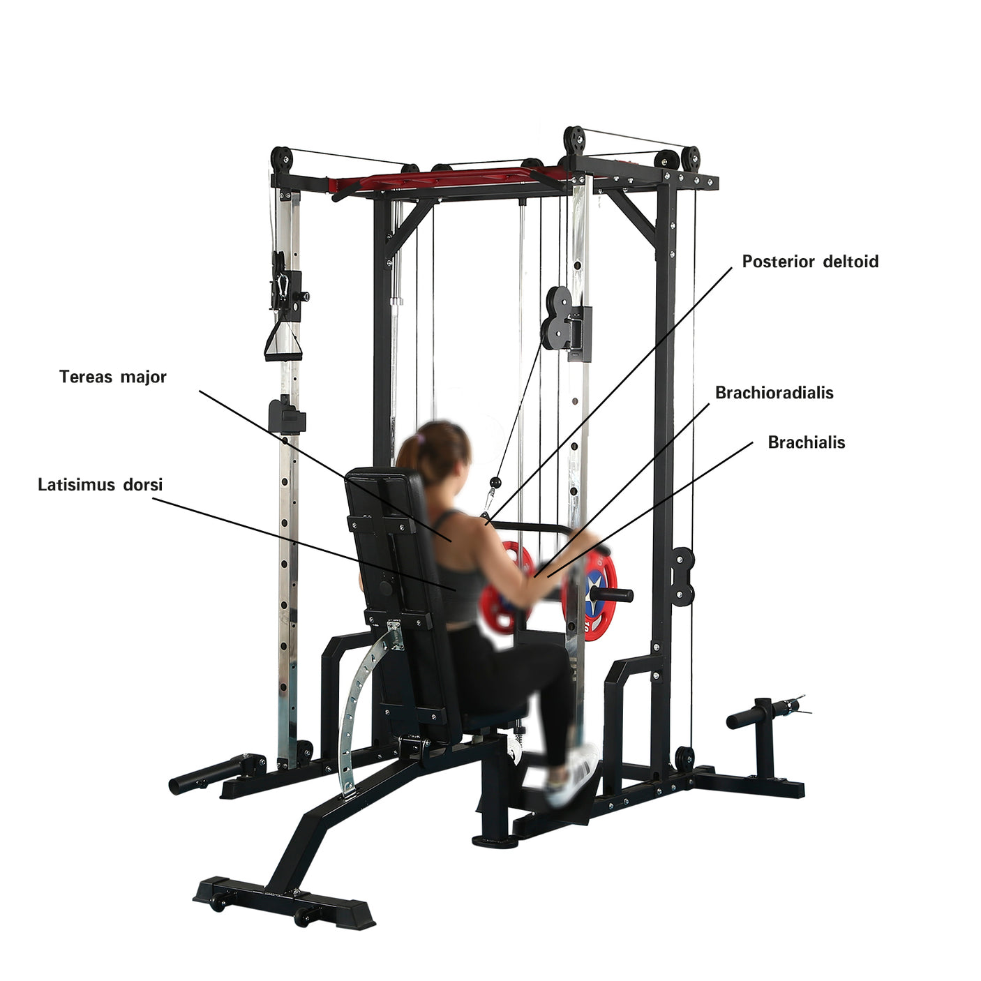 Power cage with LAT PullDown and Weight Storage Rack Optional Weight Bench, 1400 lb Capacity Power Rack for Home and Garage Gyms, Multiple Accessory Squat Racks for Full Body Workouts