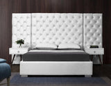 Meridian Furniture - Grande Velvet King Bed In White - Grandewhite-K