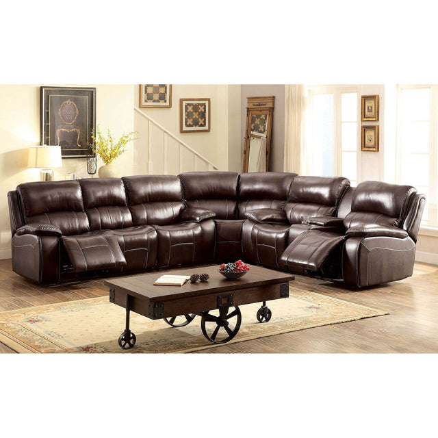 Ruth - Sectional - Brown - Home Elegance USA