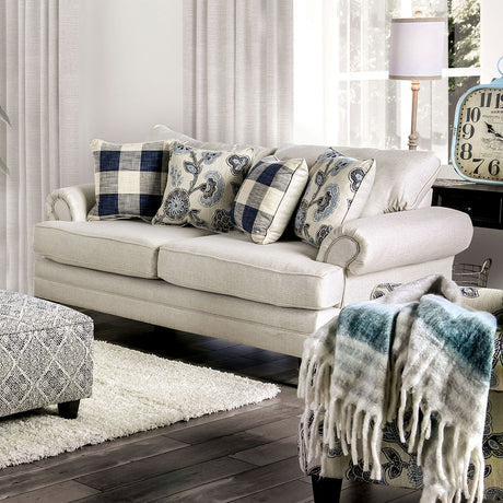 Nash - Sofa & Loveseat - Ivory - Home Elegance USA