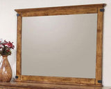 Coaster Furniture - Brenner Rustic Honey Dresser And Mirror Set - 205263-64