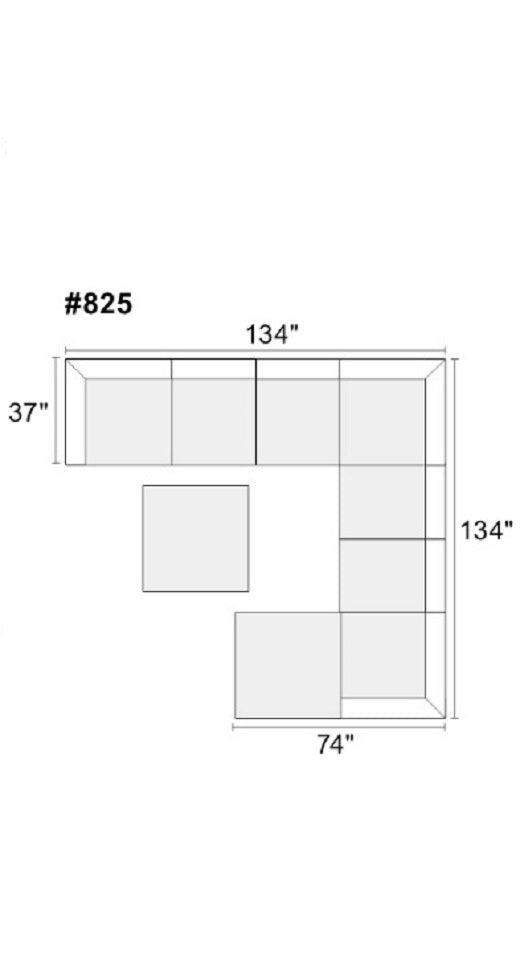 Living Room Furniture Grey Chenille Modular Sectional 9pc Set Large Family U- Sectional Modern Couch 3x Corner Wedge 4x Armless Chairs and 2x Ottoman Plywood - Home Elegance USA