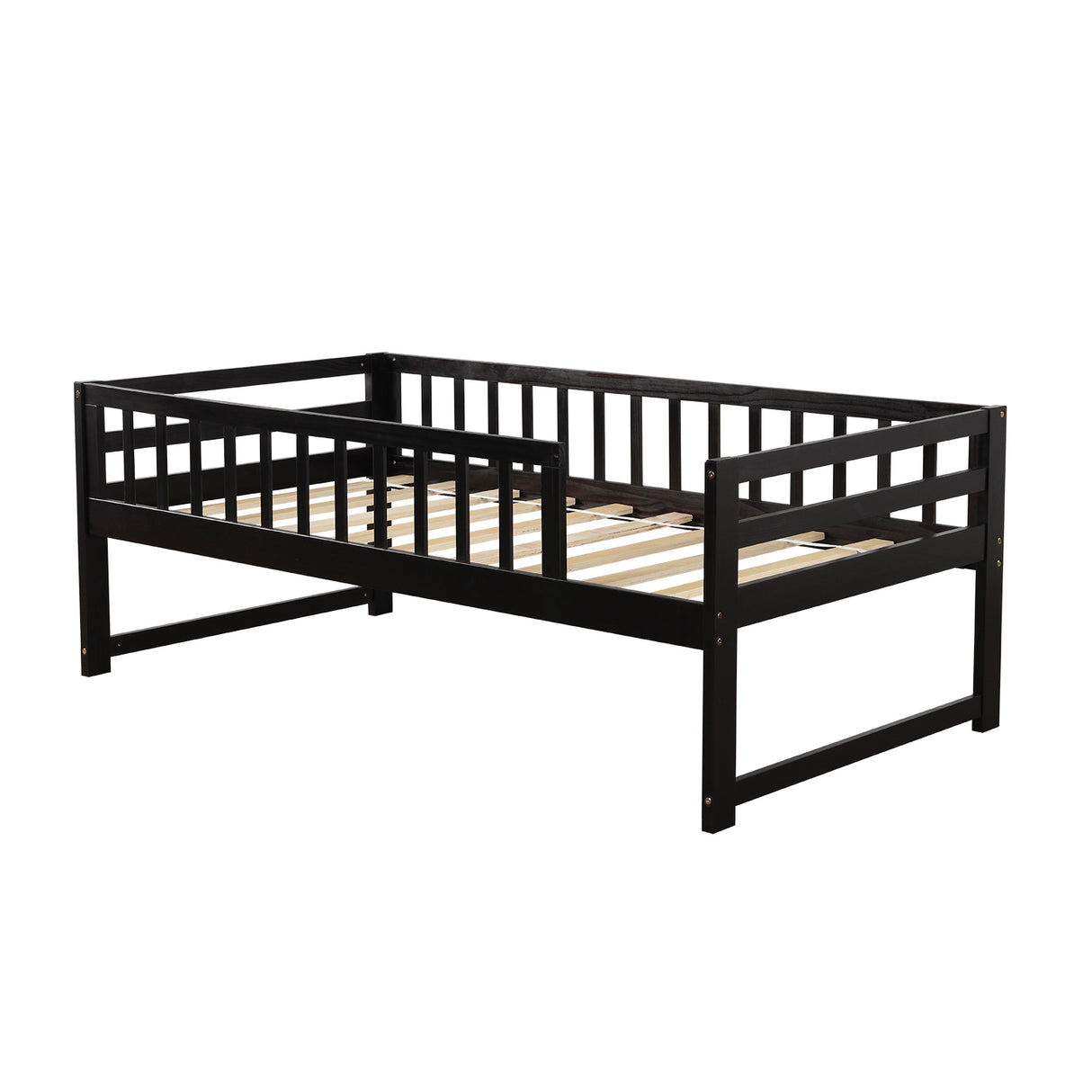 Orisfur. Twin Bunk Beds for Kids with Safety Rail and Movable Trundle bed - Home Elegance USA