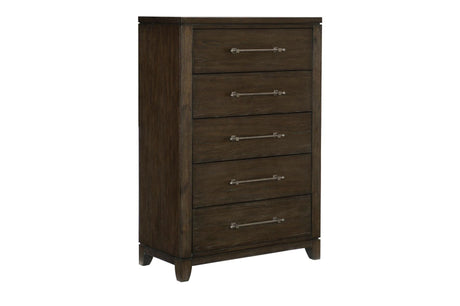 Griggs 6 Piece Queen Bedroom Set In Dark Brown 1669-1-6Set | Homelegance