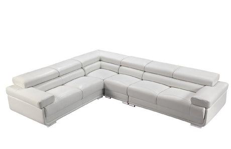 ESF Furniture - 2119 Sectional in White - 2119-SEC