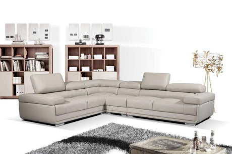 2119 Modern Italian Leather Sectional | ESF