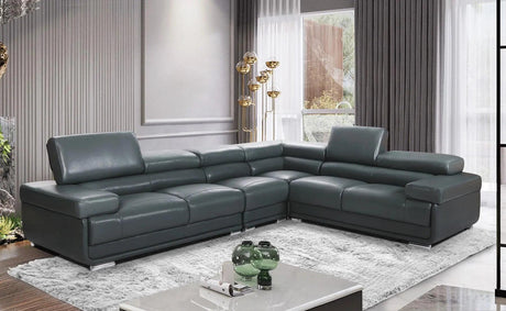 2119 Modern Italian Leather Sectional | ESF | Home Elegance USA