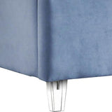 Meridian Furniture - Candace Velvet King Bed In Sky Blue - Candaceskyblu-K