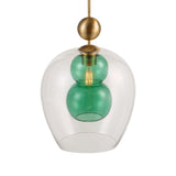 Uttermost Shamrock Green Glass 1 Light Pendant - Home Elegance USA