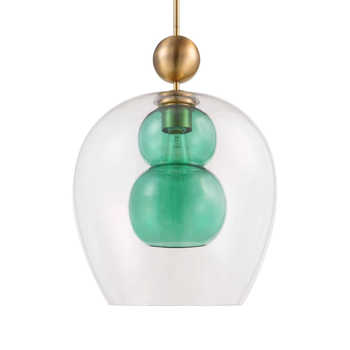 Uttermost Shamrock Green Glass 1 Light Pendant - Home Elegance USA