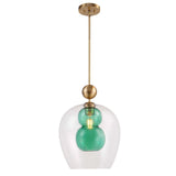 Uttermost Shamrock Green Glass 1 Light Pendant - Home Elegance USA