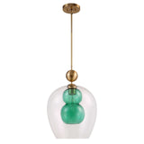 Uttermost Shamrock Green Glass 1 Light Pendant - Home Elegance USA