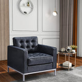 Mid-Century Modern Leather sofa 1-seat office Home Elegance USA