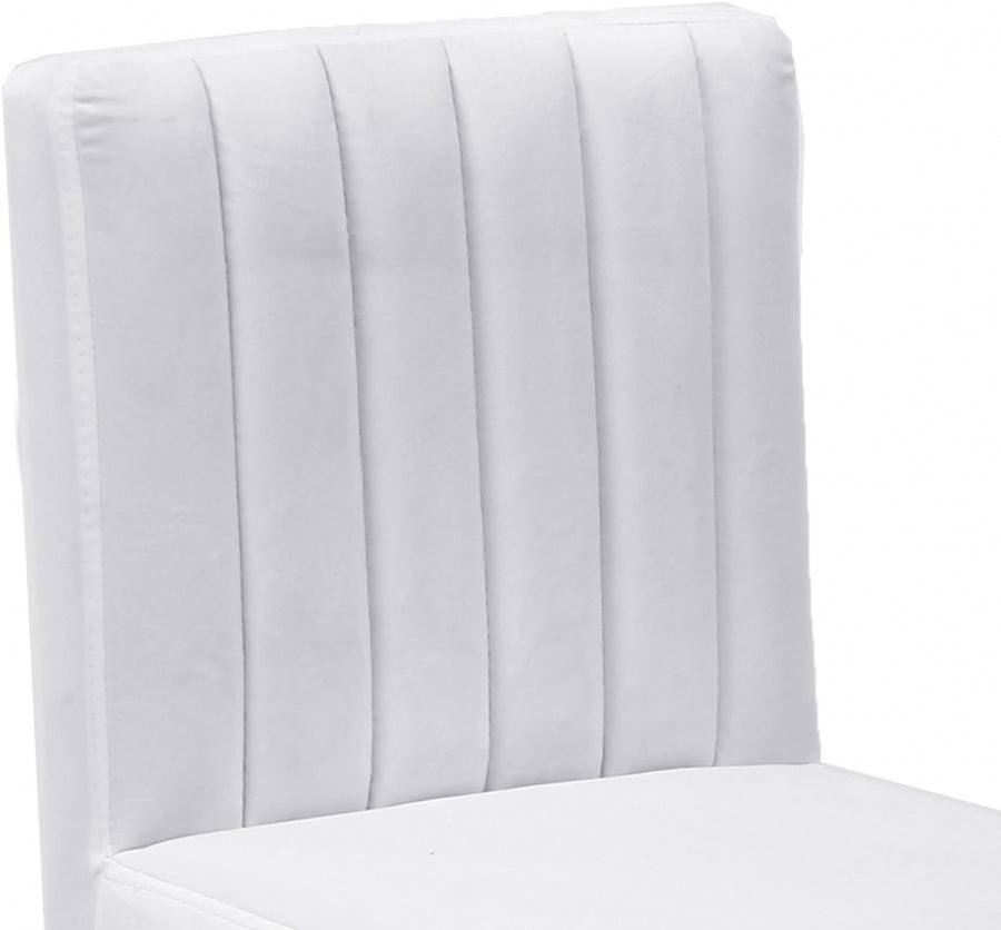 Meridian Furniture - Joel Velvet Adjustable Bar, Counter Stool In White (Set Of 2) - 710White