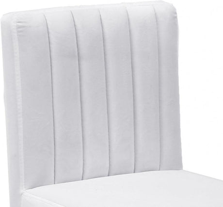 Meridian Furniture - Joel Velvet Adjustable Bar, Counter Stool In White (Set Of 2) - 710White