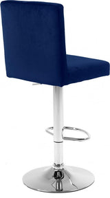 Meridian Furniture - Joel Velvet Adjustable Bar, Counter Stool In Navy (Set Of 2) - 710Navy