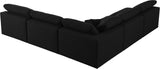 Serene - Cloud 5 Piece Modular Sectional - Black - Home Elegance USA