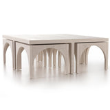 Four Hands Amara Coffee Table With Nesting Arch Seats