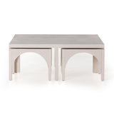 Four Hands Amara Coffee Table With Nesting Arch Seats