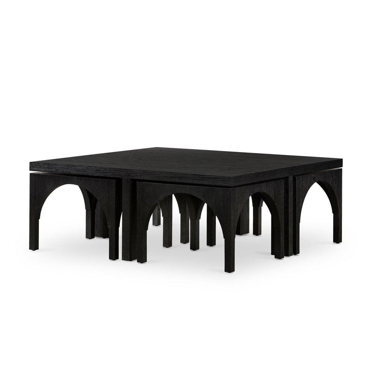 Four Hands Amara Coffee Table With Nesting Arch Seats