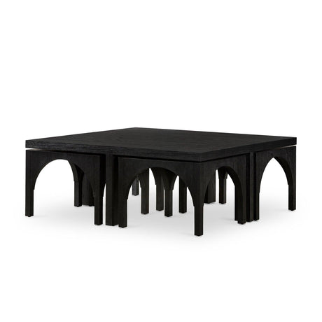 Four Hands Amara Coffee Table With Nesting Arch Seats