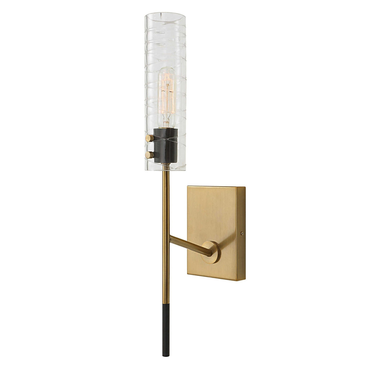 Uttermost Telesto 1 Light Brass Sconce - Home Elegance USA