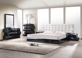 Milan Black Lacquer 5 Piece Queen Platform Bedroom Set - 176871-Q-5Set | J&M