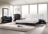 J&M Furniture - Milan White Lacquer 3 Piece Eastern King Platform Bedroom Set - 17687-K-3Set
