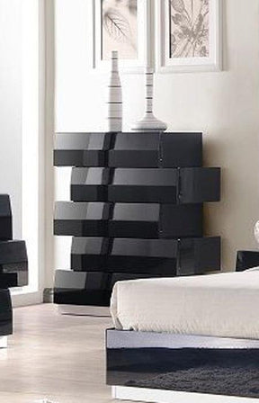 Milan Black Lacquer Chest - 176871-C | J&M