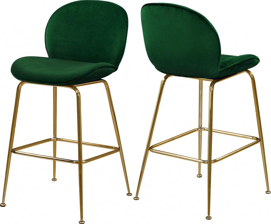 Meridian Furniture - Paris Counter Stool In Green (Set Of 2) - 787Green-C