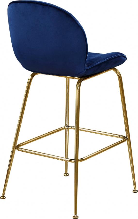 Meridian Furniture - Paris Counter Stool In Navy (Set Of 2) - 787Navy-C