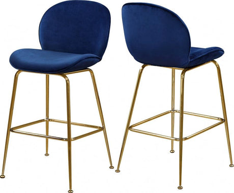 Meridian Furniture - Paris Counter Stool In Navy (Set Of 2) - 787Navy-C