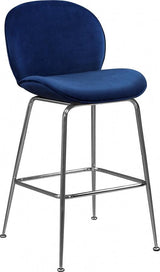 Meridian Furniture - Paris Counter Stool Set Of 2 In Navy - 788Navy-C