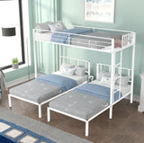 Triple twin bunk bed, can be separated into 3 twin beds - Home Elegance USA