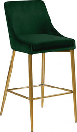 Meridian Furniture - Karina Velvet Counter Stool Set Of 2 In Green - 789Green-C