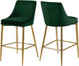 Karina Velvet Counter Stool Set Of 2 In Green - 789Green-C | Meridian