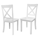 Orisfur. 5 Pieces Dining Table and Chairs Set for 4 Persons, Kitchen Room Solid Wood Table with 4 Chairs - Home Elegance USA