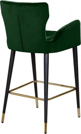 Meridian Furniture - Luxe Velvet Counter Stool Set Of 2 In Green - 792Green-C