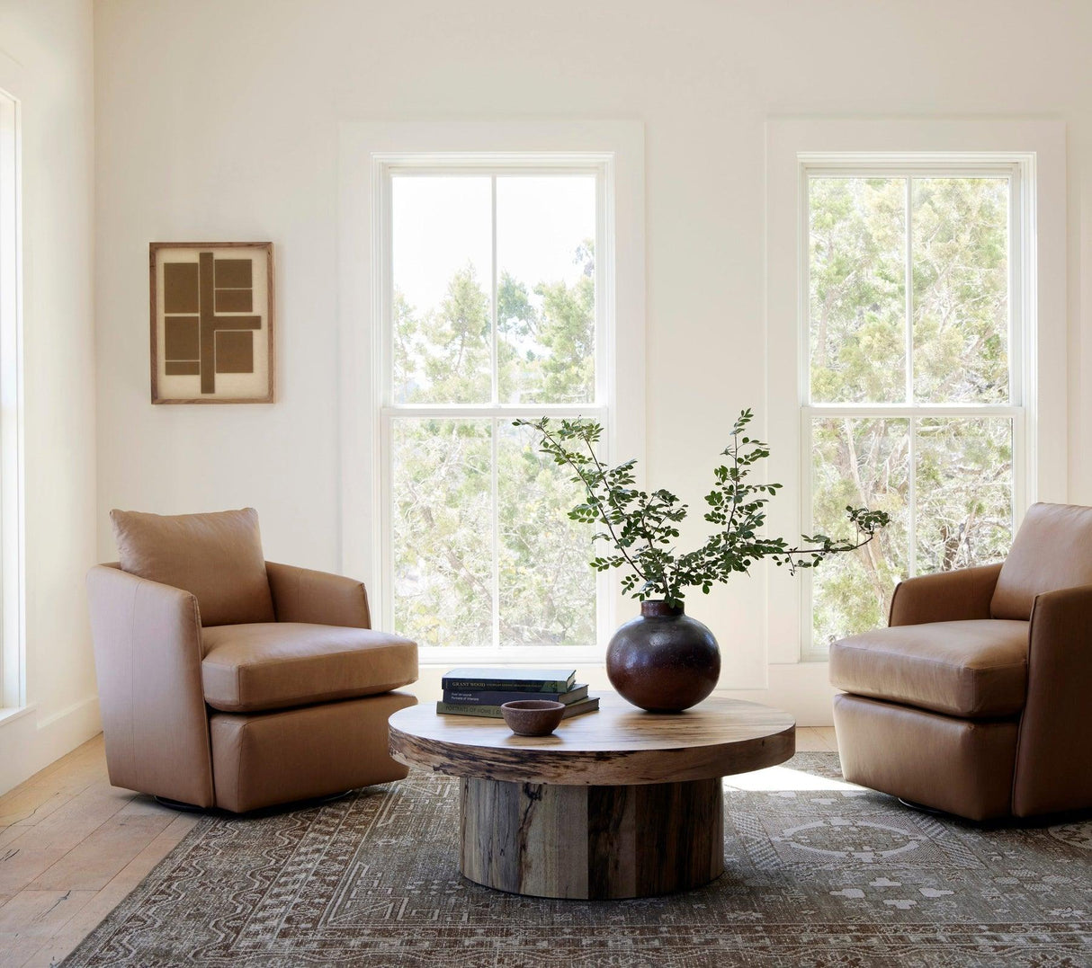 Four Hands Hudson Pedestal Coffee Table