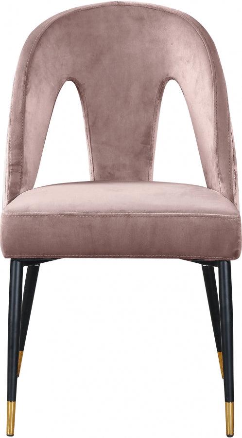 Meridian Furniture - Akoya Velvet Dining Chair Set Of 2 In Pink - 794Pink-C