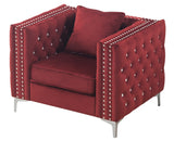 Glory Furniture Paige G826A-C Chair , BURGUNDY - Home Elegance USA