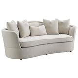 Kamilah - 3 Piece Living Room Set (Sofa, Loveseat, Chair) - White - Home Elegance USA