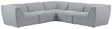 Miramar - Modular Sectional 5 Piece - Gray - Fabric - Modern & Contemporary - Home Elegance USA