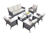 outdoor wicker sectional sofa set 1S+1S+1S+1S+3S00