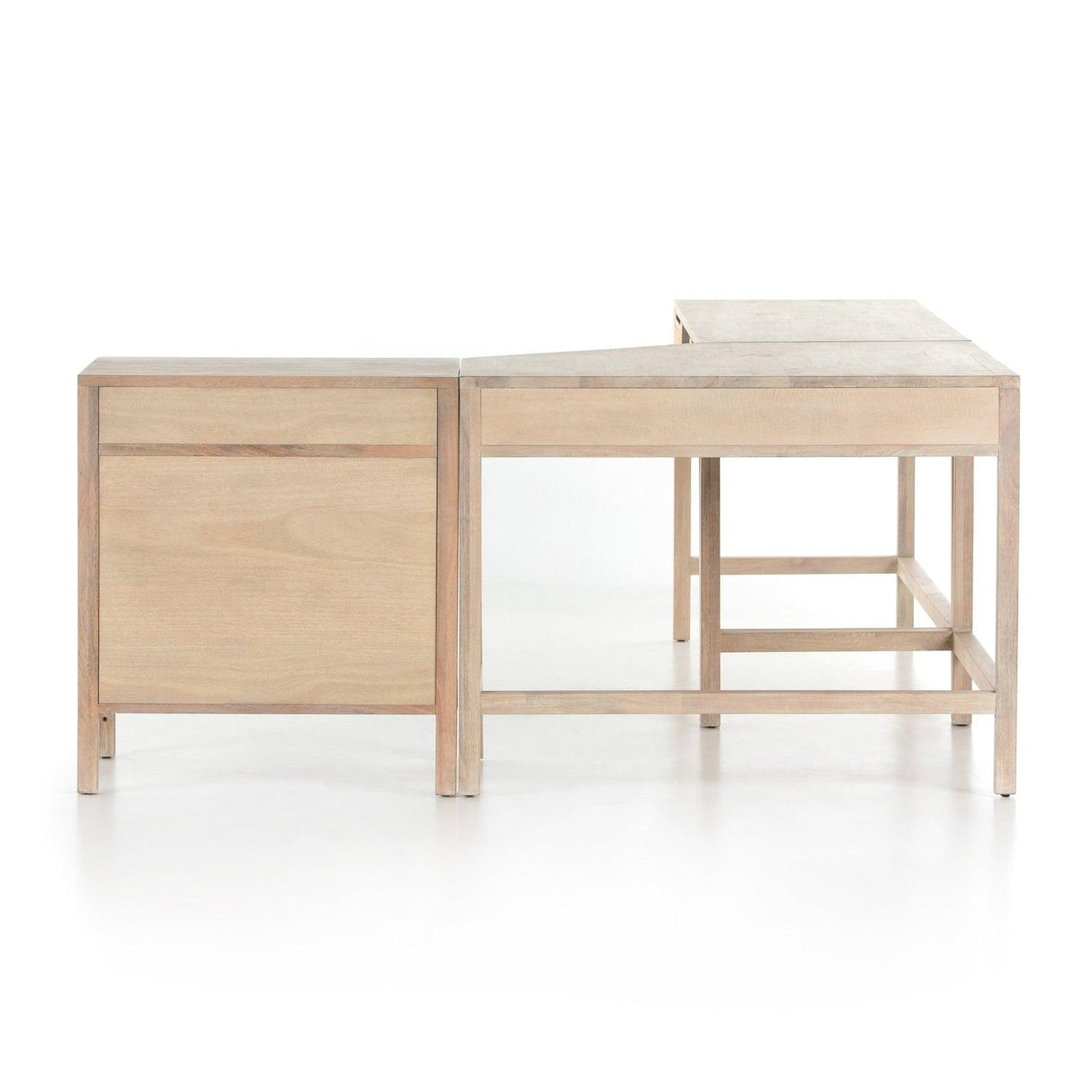 Four Hands Clarita Desk System With Filing Cabinet