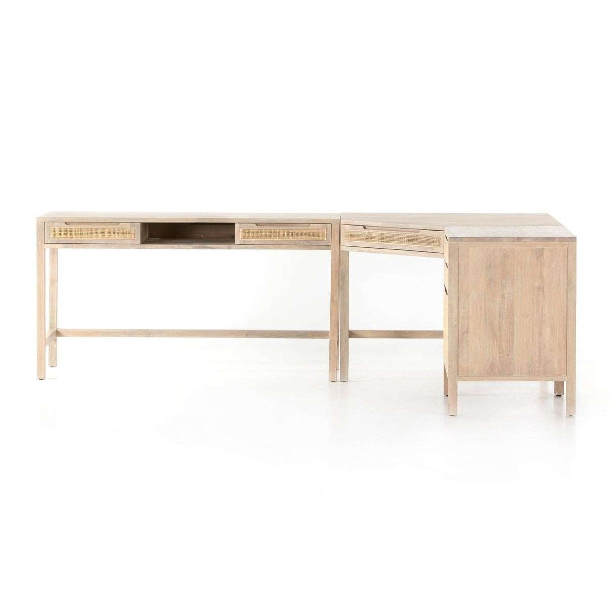Four Hands Clarita Desk System With Filing Cabinet
