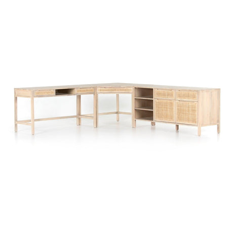 Four Hands Clarita Desk System With Filing Credenza