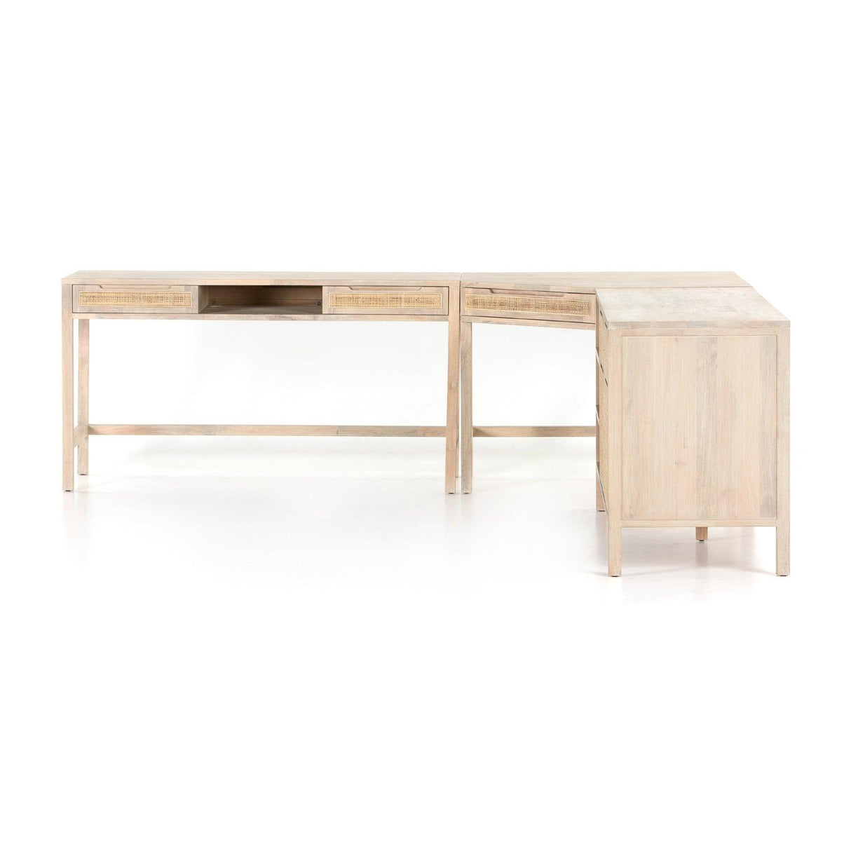 Four Hands Clarita Desk System With Filing Credenza