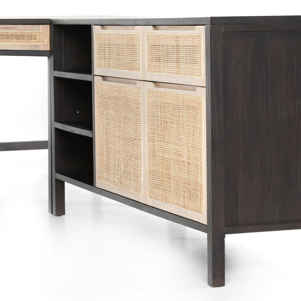 Four Hands Clarita Desk System With Filing Credenza